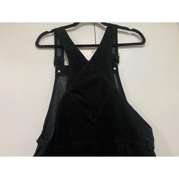 Mimi Maternity Cargo Jumpsuit Black Sz Small Polyester Faux Suede - Picture 11 of 16